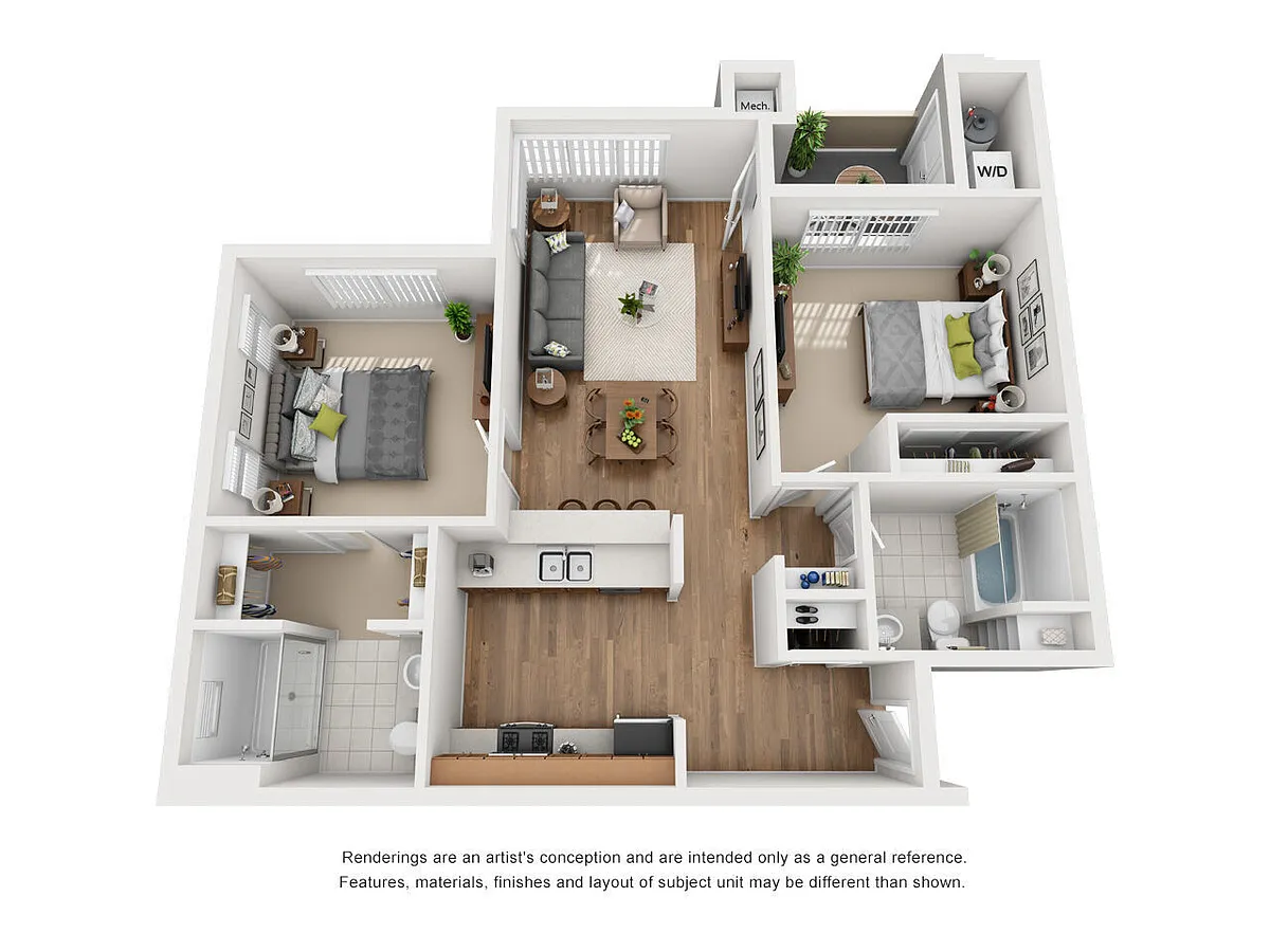 Floor plan 2x2 Palms