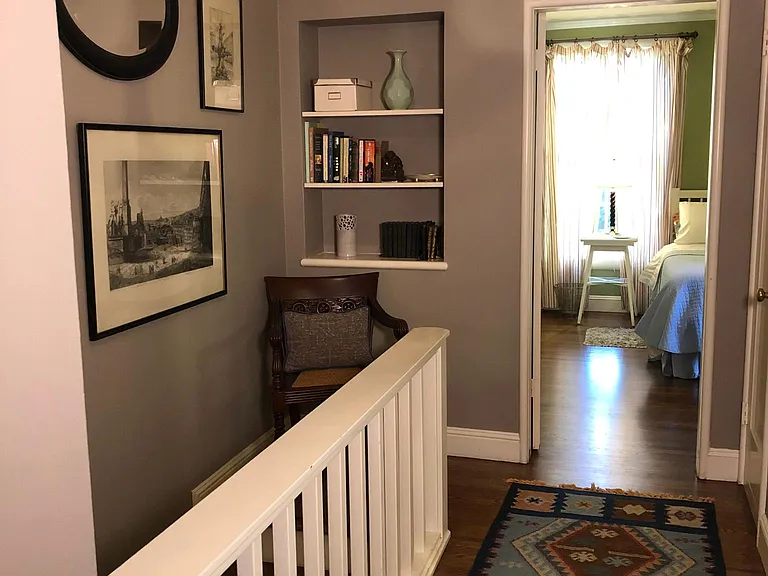 Hall from Living room, past bathroom, into bedroom.