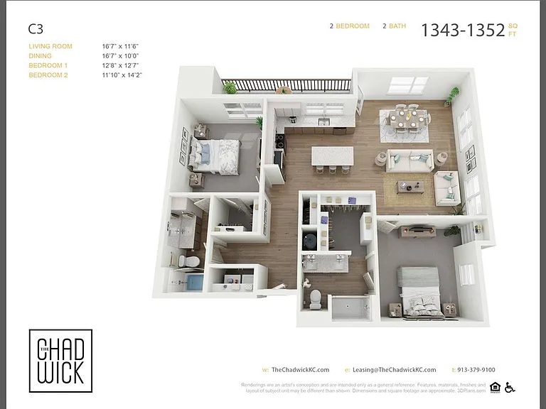 Two Bedroom, Two Bath Two Bedroom, Two Bath