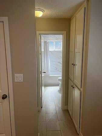 Linen storage and bathroom