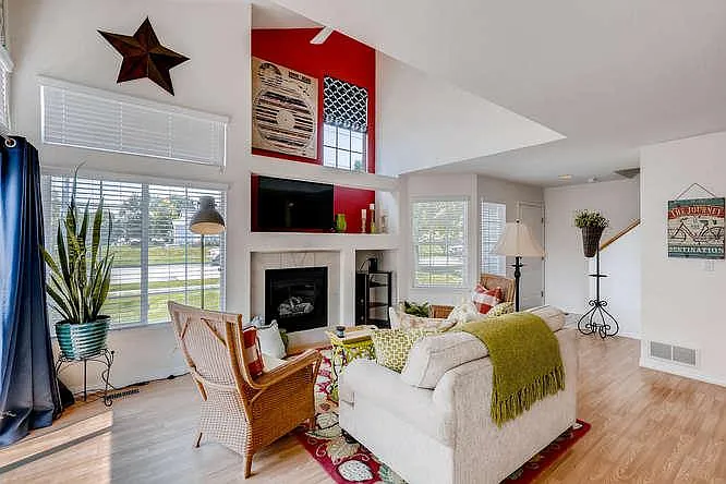 Living Room (note - no longer red accent wall)
