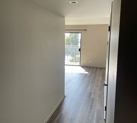 Hallway into living room