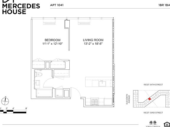 2nd image of 550 W 54th St #1041