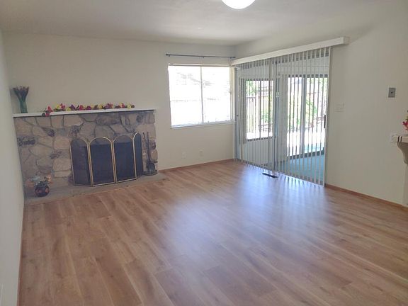 family room with fireplace