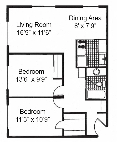 Floor plan 2 Bedroom