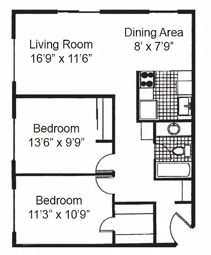 Floor plan 2 Bedroom