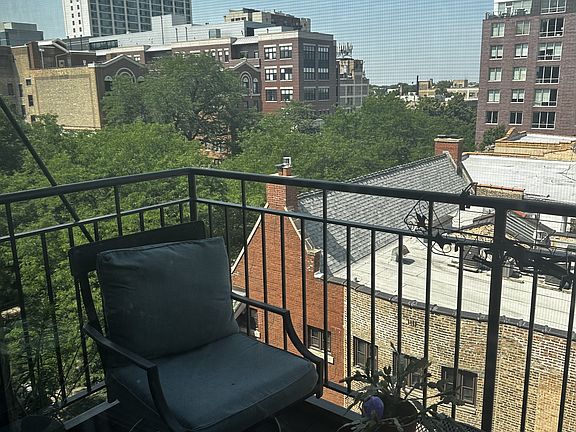 Westward facing balcony