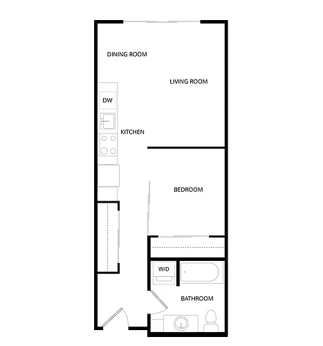 Floor plan Golden Gardens - 1x1 A4