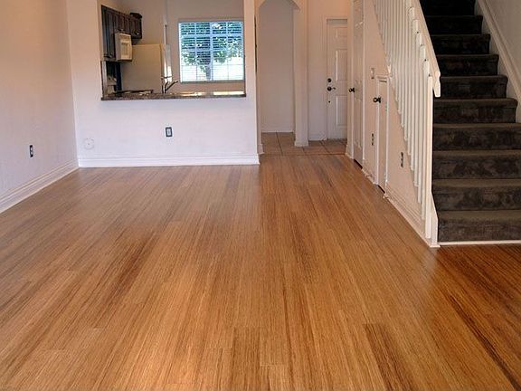 Living room with bamboo floors