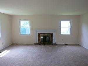 Living room with fireplace
