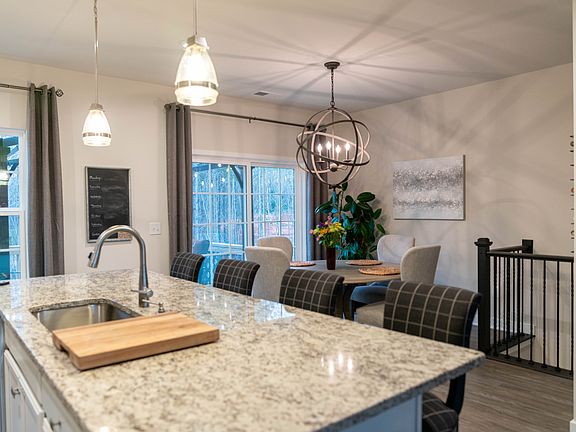 Dining room adjoins kitchen.