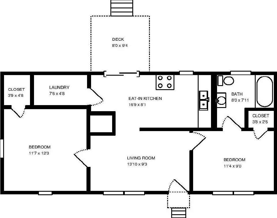 2 bed, 1.0 bath, 684 sqft, $1,550 — Photo 2