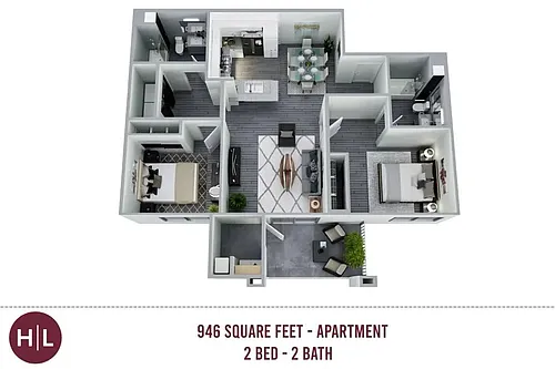 Floor plan 2 bedroom 2 bath