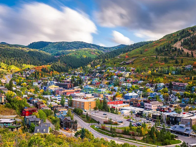 __ Another aerial view of Park City
__ An expansive aerial view of Park City, offering a bird's-eye perspective of the slopes, resort, and scenic surroundings. Capture the beauty of this mountain paradise, with everything you need for adventure and relaxa