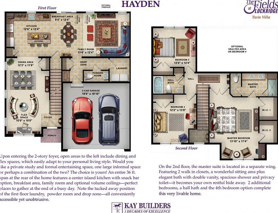 Hayden Twin Villa Floorplan Rendering