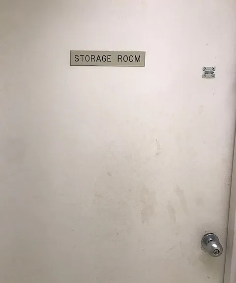 Unit has a separate storage locker in the storage room