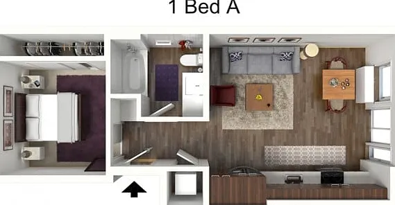 One Bedroom A One Bedroom A