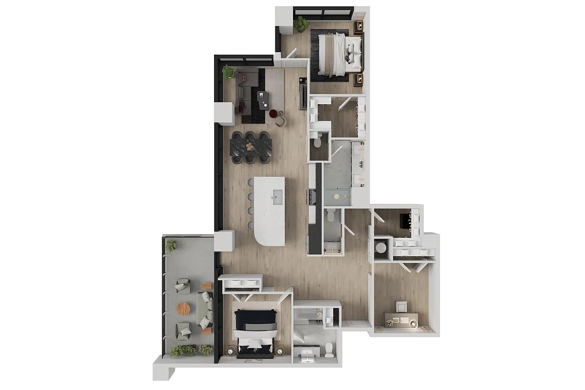 Floor plan 2 Bedroom Apartment