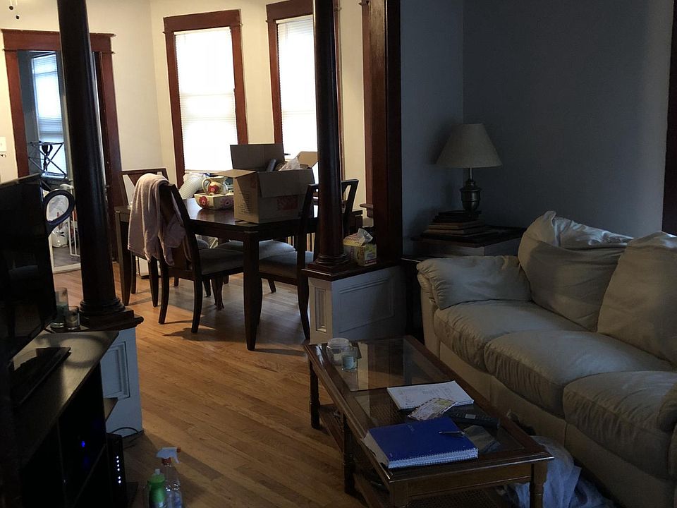 Living room and dining room