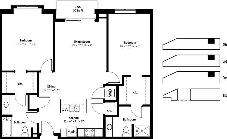 Two Bedroom, Two Bath Two Bedroom, Two Bath