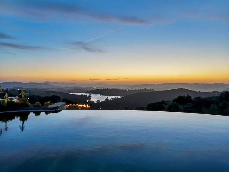 This is the view standing behind the pool looking west over Lake Jennings. Endless photo opportunities as every day looks different than the next!