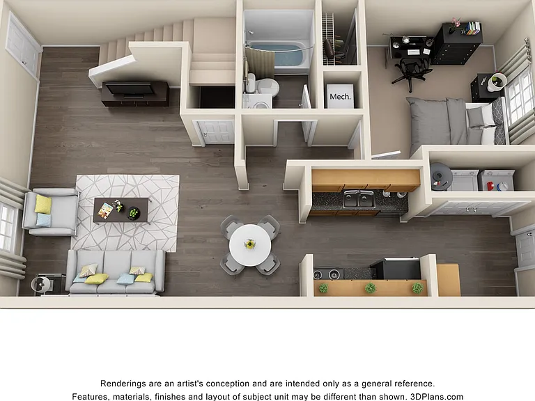 4-4 Townhome Upgraded Platinum (Floor 1) 4-4 Townhome Upgraded Platinum (Floor 1)