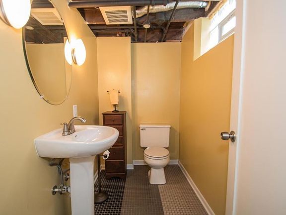 Basement half bath