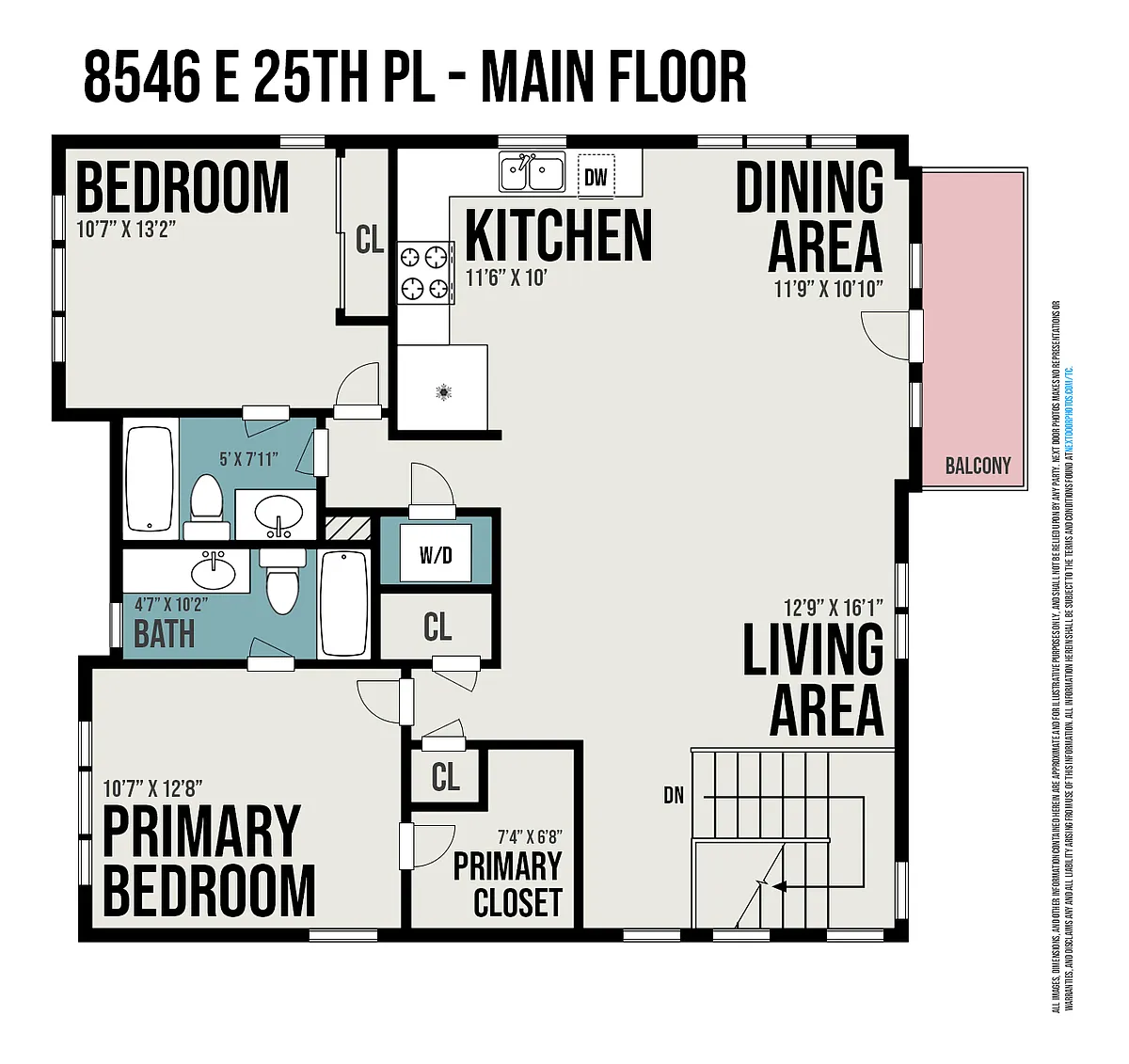 Spacious and Open Floor Plan - 8546 E 25th Pl