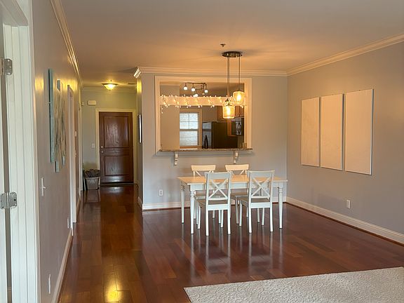 View of entryway/kitchen/dining from living room