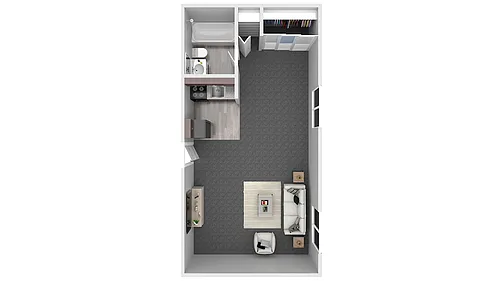 Floor plan 0 Bedroom 1 Bathroom