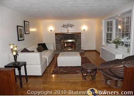 living room with gas fireplace