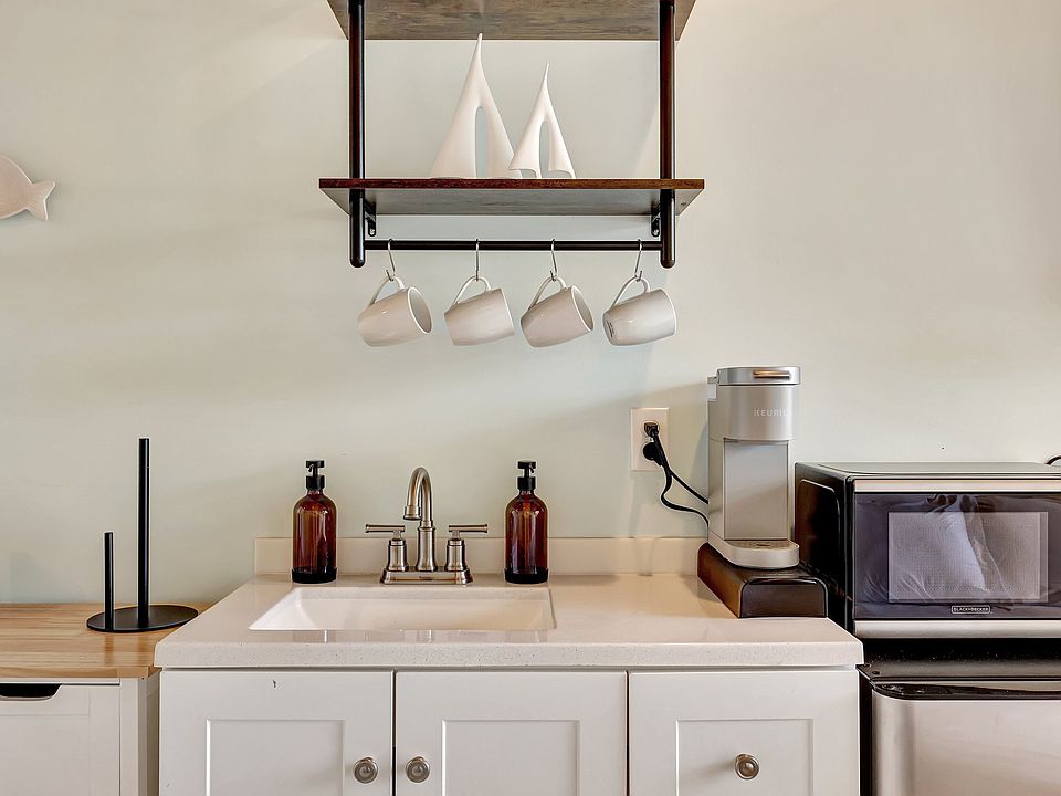 Kitchenette with Microwave and Coffee maker.