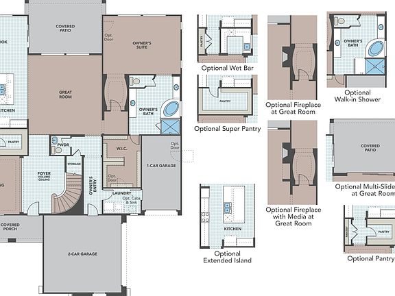 Explore luxurious residential architecture in this single-family home design, featuring modern elega