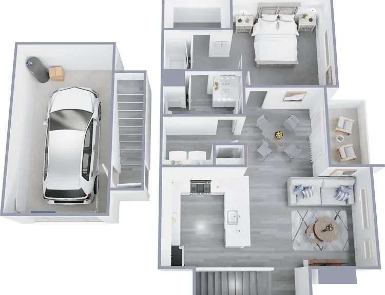 The Catalina Flat Renovated Floorplan Diagram