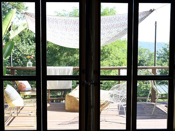 View of deck from livingroom