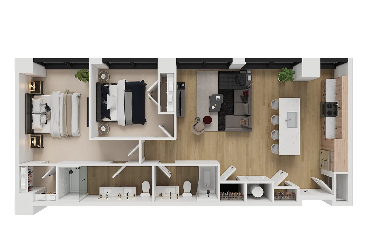 Floor plan 2 Bedroom Apartment