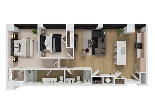 Floor plan 2 Bedroom Apartment