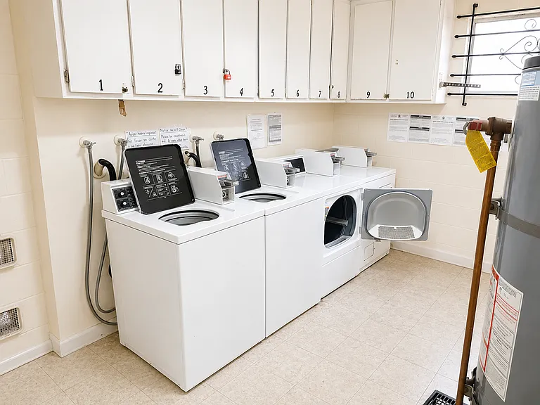 On site laundry area