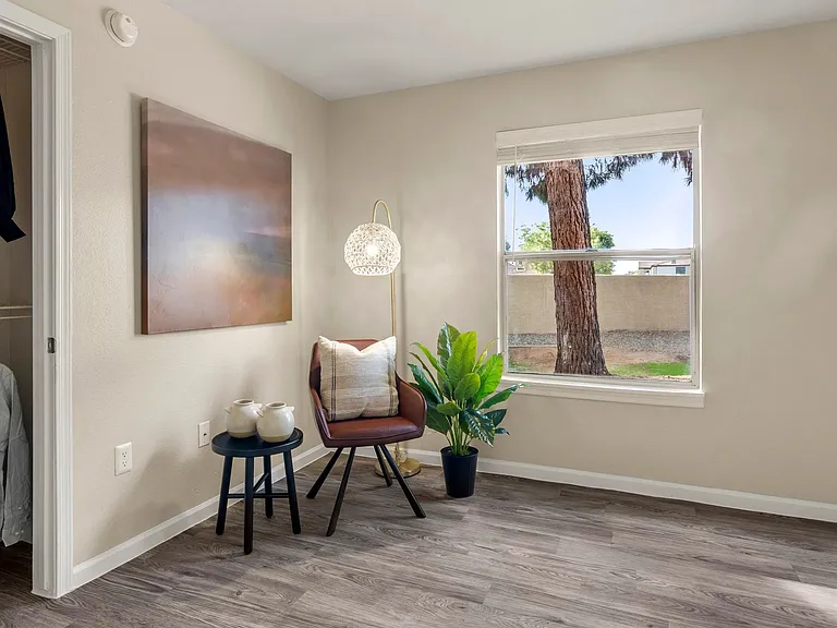 Each guest bedroom boasts ample square footage and generous closet space.