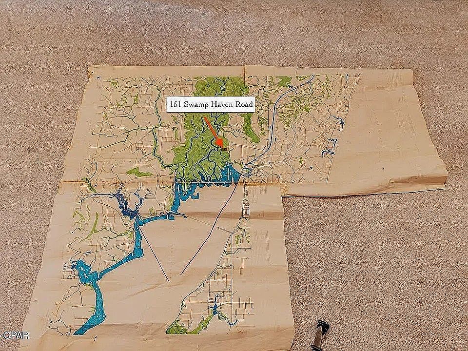Colored map of the waterways