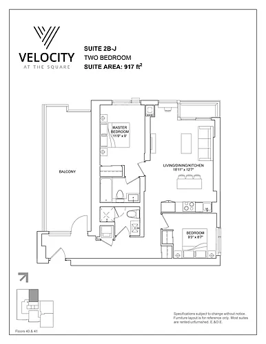 Floor plan 2B-J
