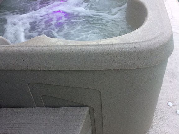 Spa with multi colored light