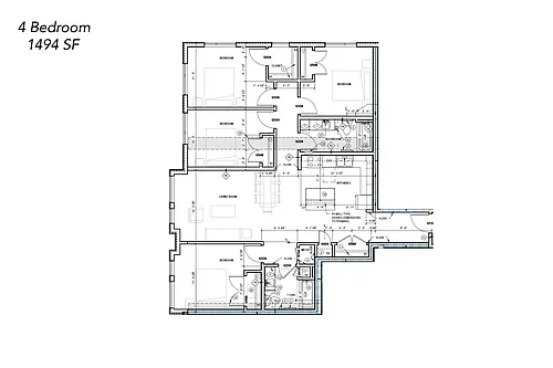 Floor plan Four Bedroom