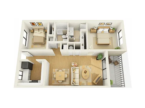 Floor plan 2x2A