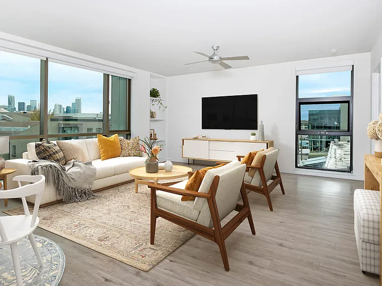 Living Room with Hard Surface Flooring