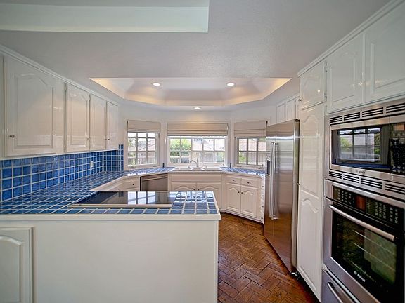 Kitchen open to living area