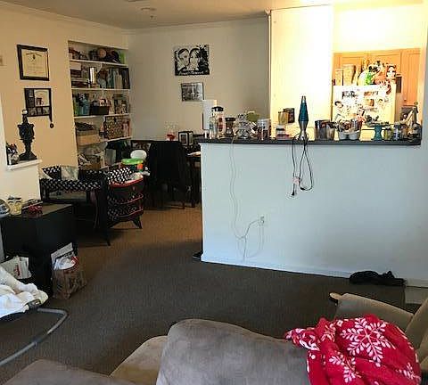 view of dining room and kitchen from the living room