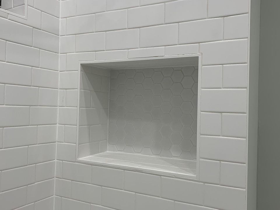 Shower niche for shampoo, etc.
