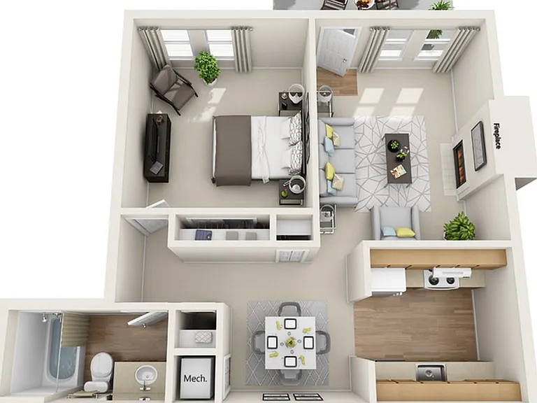 1D - 675 SQ.FT 1D - 675 SQ.FT