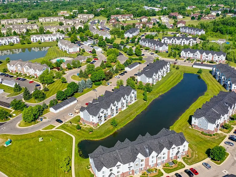 Ariel view at Heatherwood Apartments, Grand Blanc, Michigan